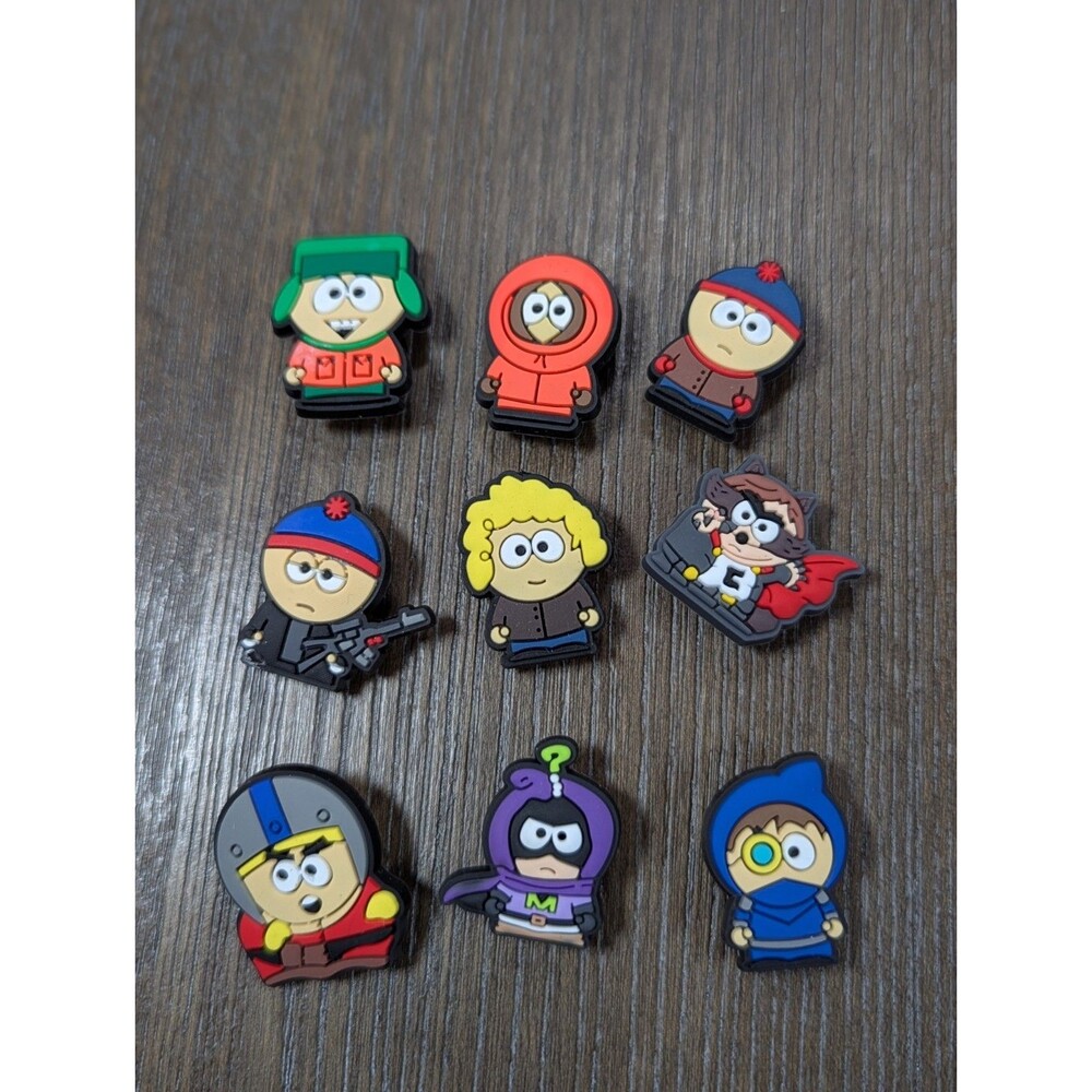 Crocs Jibbitz Shoe Charms SOUTH PARK LOT OF 9 Eric Kenny Annie Kyle Stan